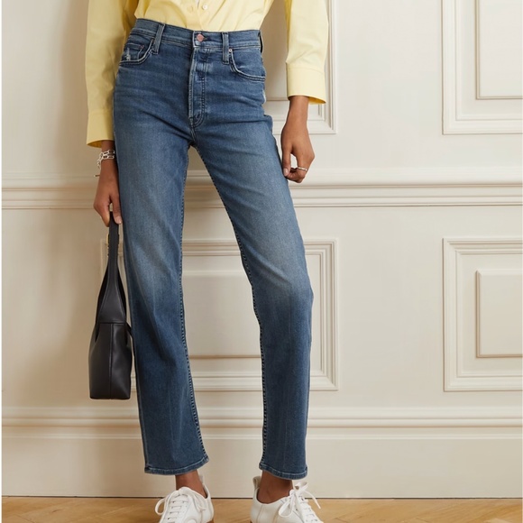 MOTHER The Tomcat Hover High-Rise Straight Leg Jeans